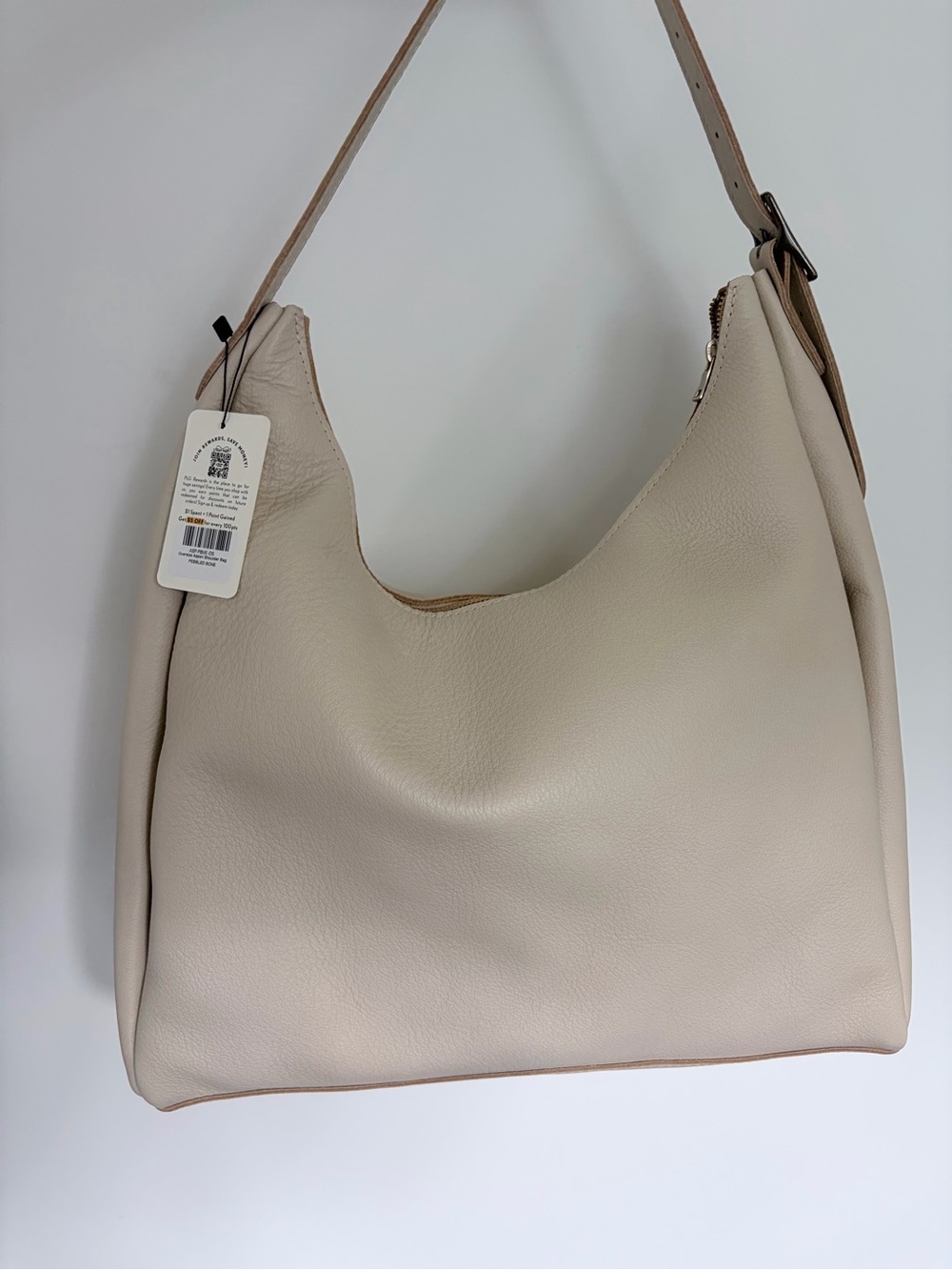 🦴 Pebbled Bone OS Aspen Shoulder Bag - Portland Leather